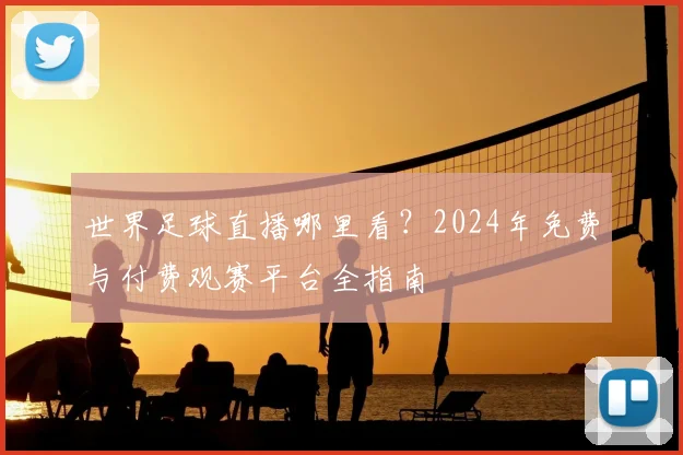 世界足球直播哪里看?2024年免费与付费观赛平台全指南